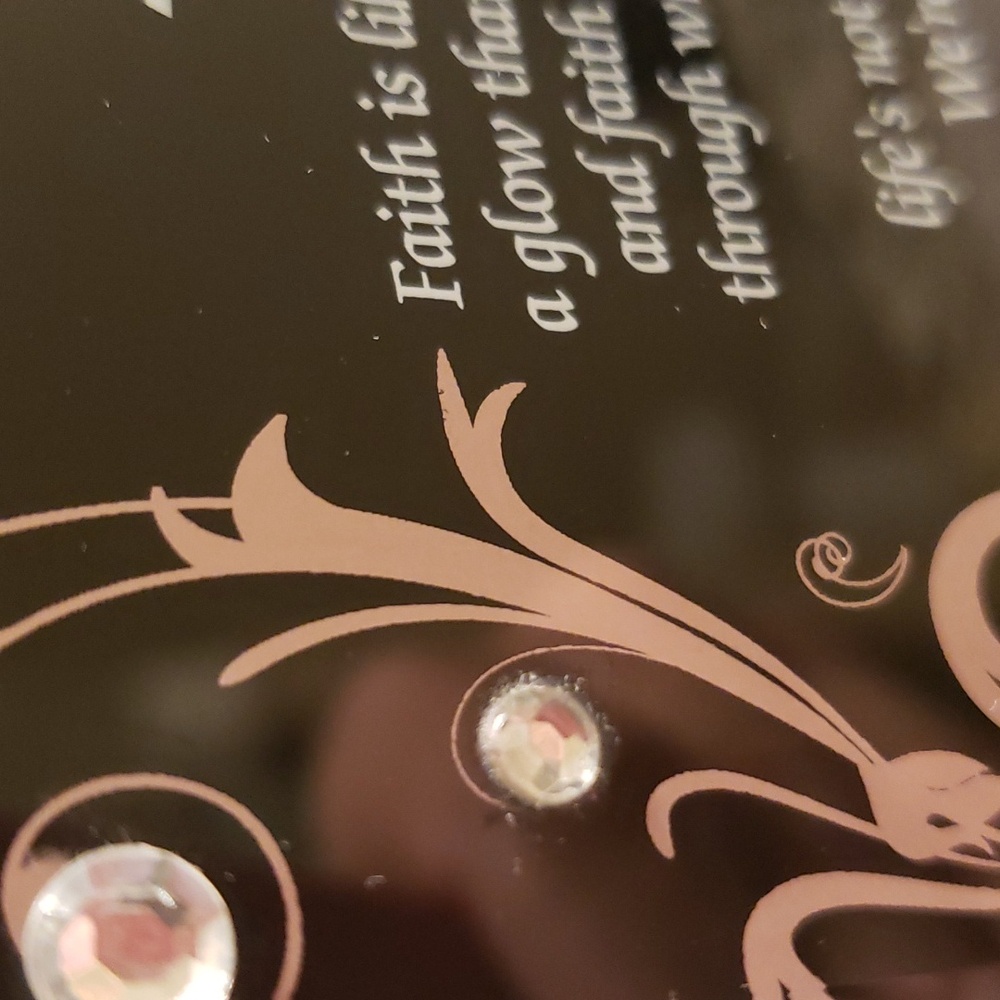 Free Standing Glass "Faith" Plaque - Picture 6 of 6